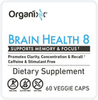 Organixx Ageless Brain - Complemento alimenticio para la función cerebral, claridad y enfoque, 60 cápsulas vegetarianas