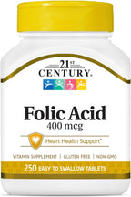 21st Century Ácido Fólico 400 mcg, 250 Comprimidos