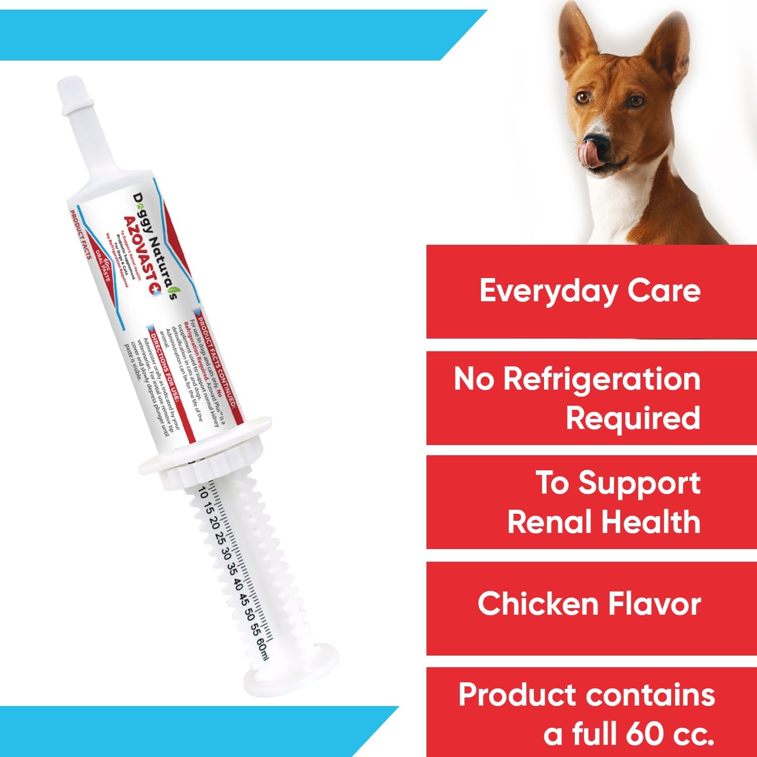 Azovast Plus – Suplemento Renal para Perros y Gatos, Pasta Oral (60 cc)