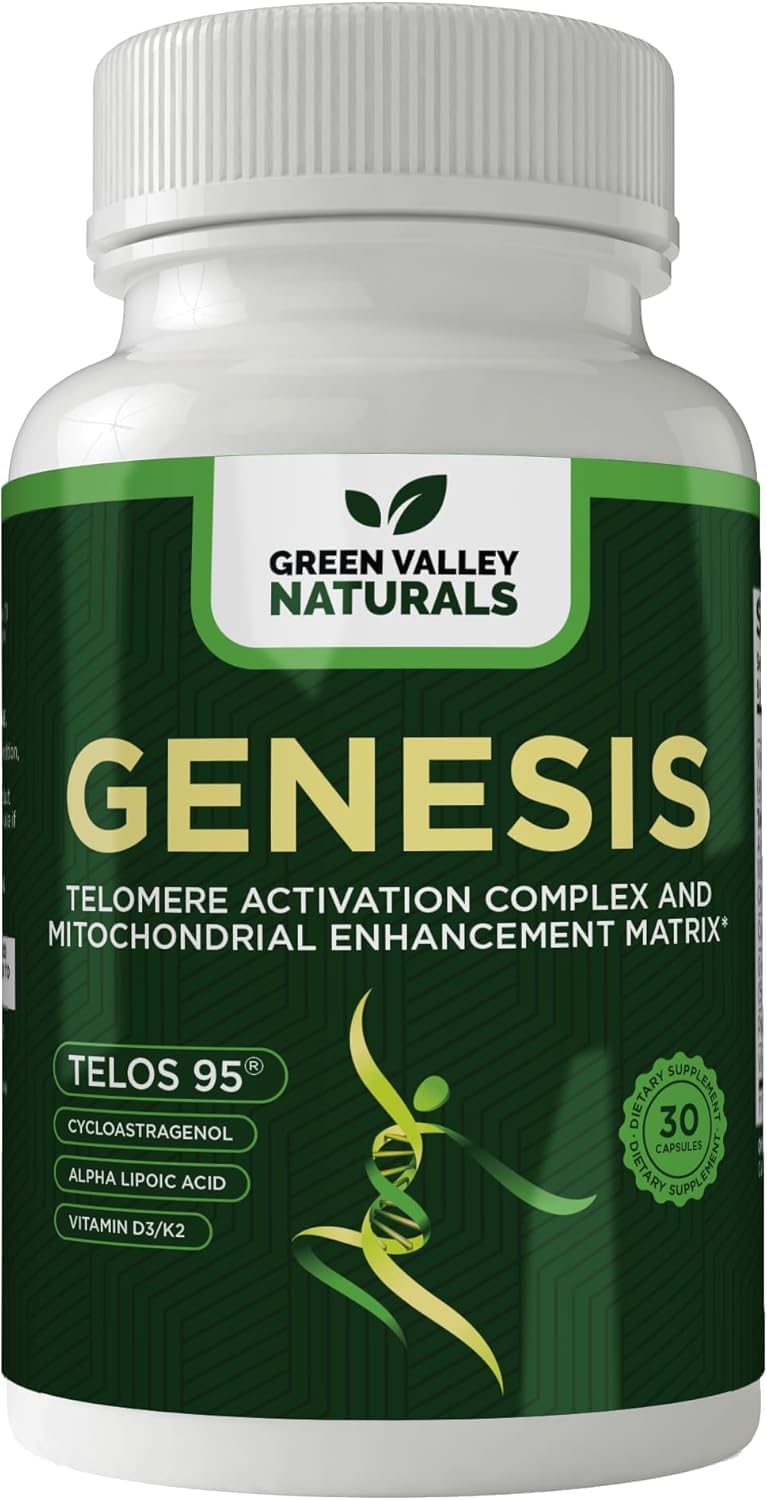 Genesis Telomere – Fórmula Celular con Telos95® y CoQ10 | 30 Cápsulas