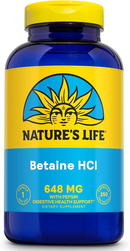 Nature's Life Betaína HCl con Pepsina – Suplemento Digestivo, 100 Cápsulas – Image 7