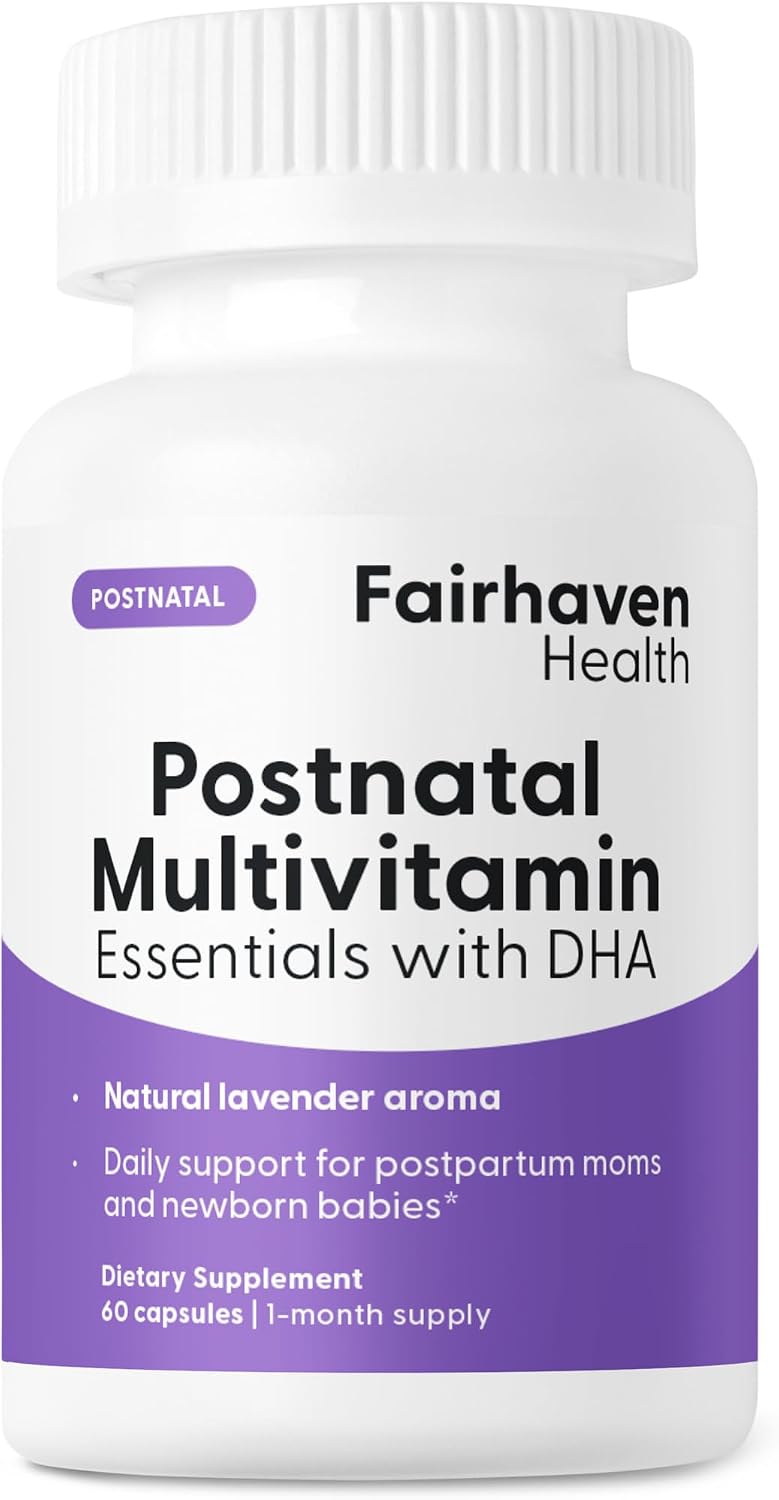 Fairhaven Health Postnatal Multivitamin Essentials - Multivitamínico Vegano para Mujeres en Postparto y Lactancia - 60 Cápsulas