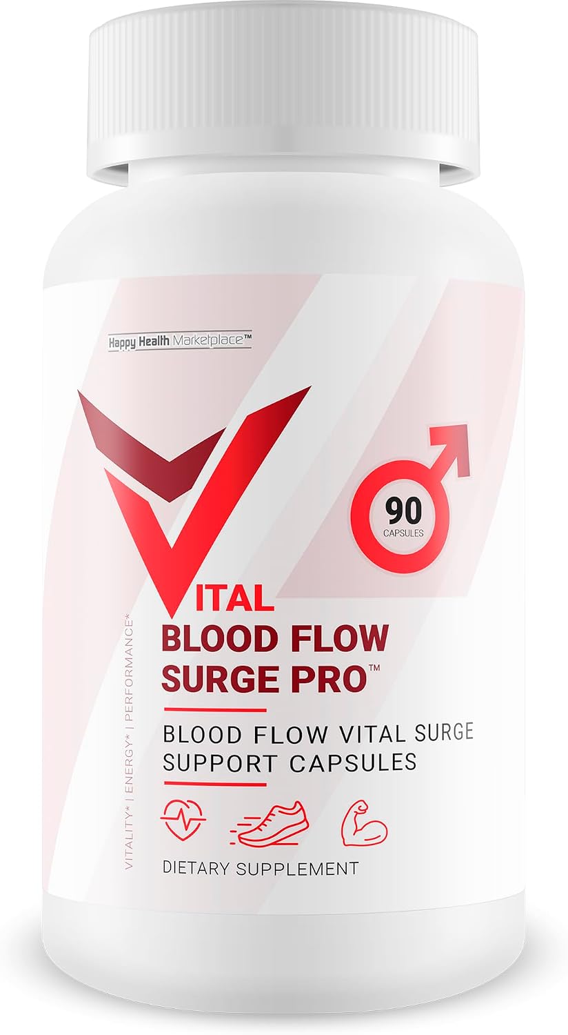 Vital Blood Flow Surge Pro - Fórmula Mejorada - Cápsulas Avanzadas para la Circulación Sanguínea