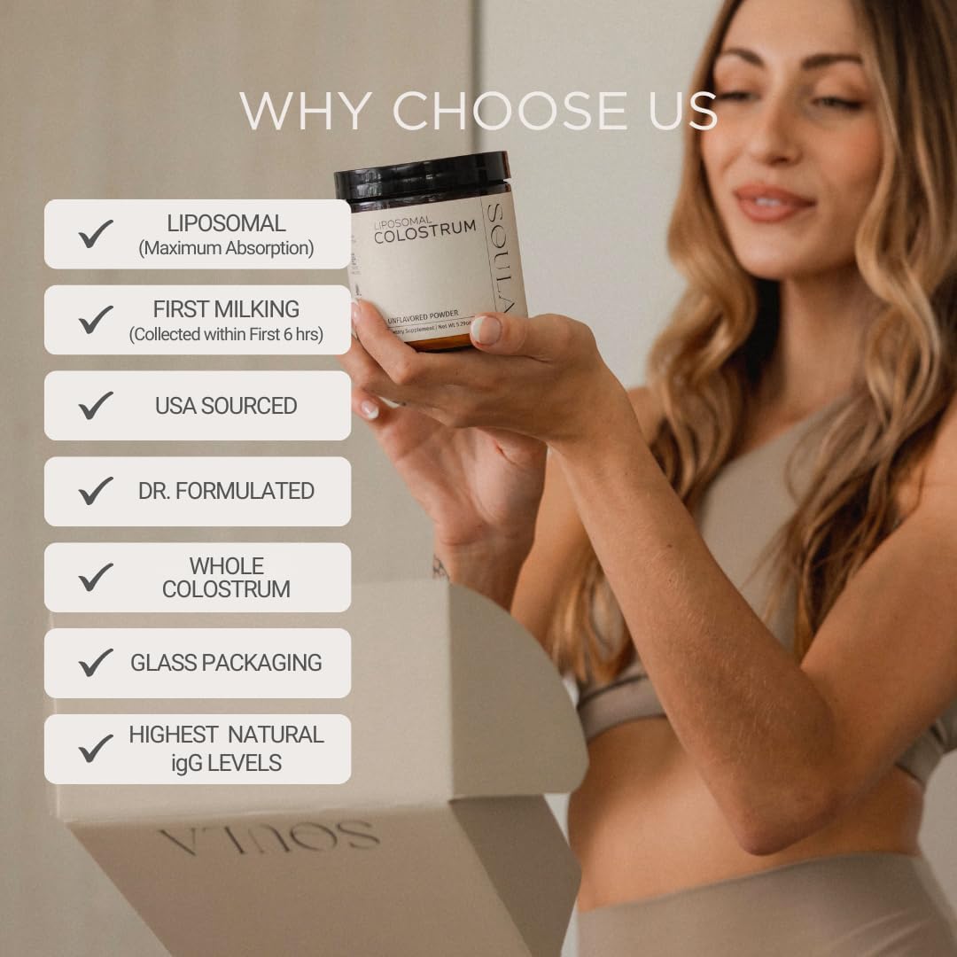 SOULA Calostro Liposomal en Polvo – Primer Ordeño – 60 Dosis