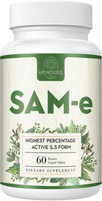 Kanacoufce SAM-e 1100mg (S-Adenosilmetionina) – 60 Comprimidos Recubiertos – Alta Concentración Forma S,S Activa – Vegano