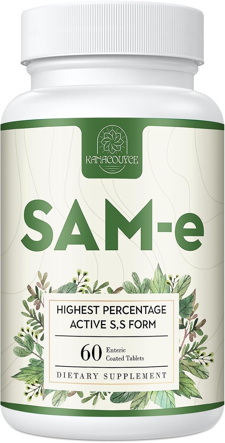 Kanacoufce SAM-e 1100mg (S-Adenosilmetionina) – 60 Comprimidos Recubiertos – Alta Concentración Forma S,S Activa – Vegano