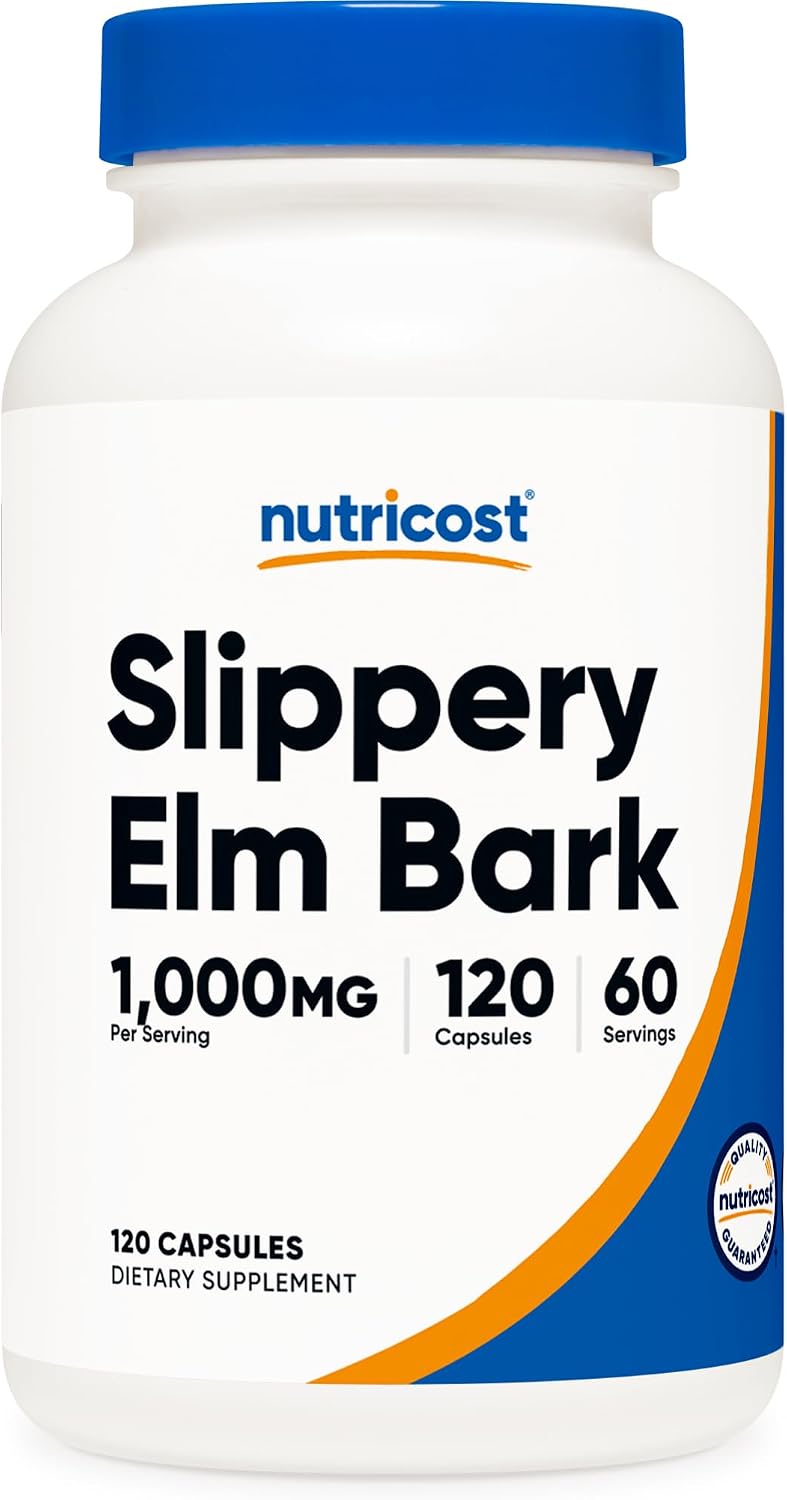 Nutricost Corteza de Olmo en Cápsulas - 1000mg por Ración, 120 Cápsulas - No-GMO, Sin Gluten, Vegetariano