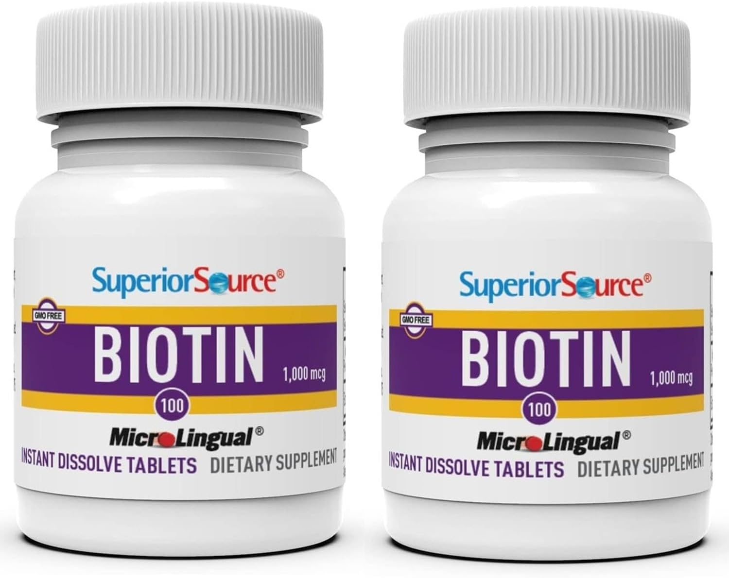Superior Source Biotin 1000 mcg - Quick Dissolve Sublingual Tablets - 100 Count | Non-GMO
