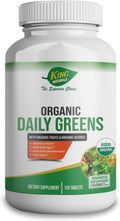 King Naturals Organic Daily Greens - Superalimentos Ecológicos con Frutas y Verduras - 60 Comprimidos
