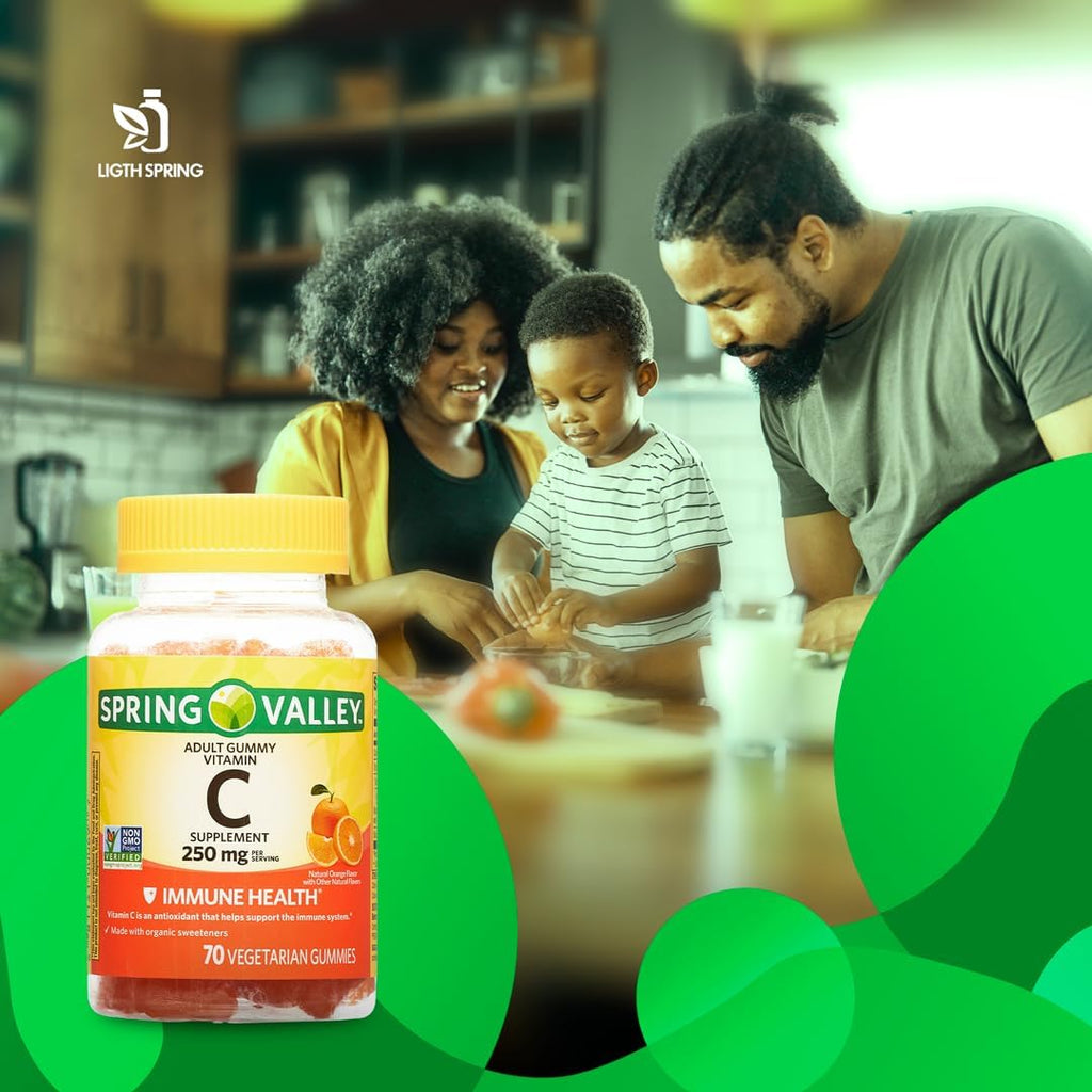 LightSpring Gominolas de Vitamina C 250 mg para Adultos – Pack de 2 con Guía Exclusiva