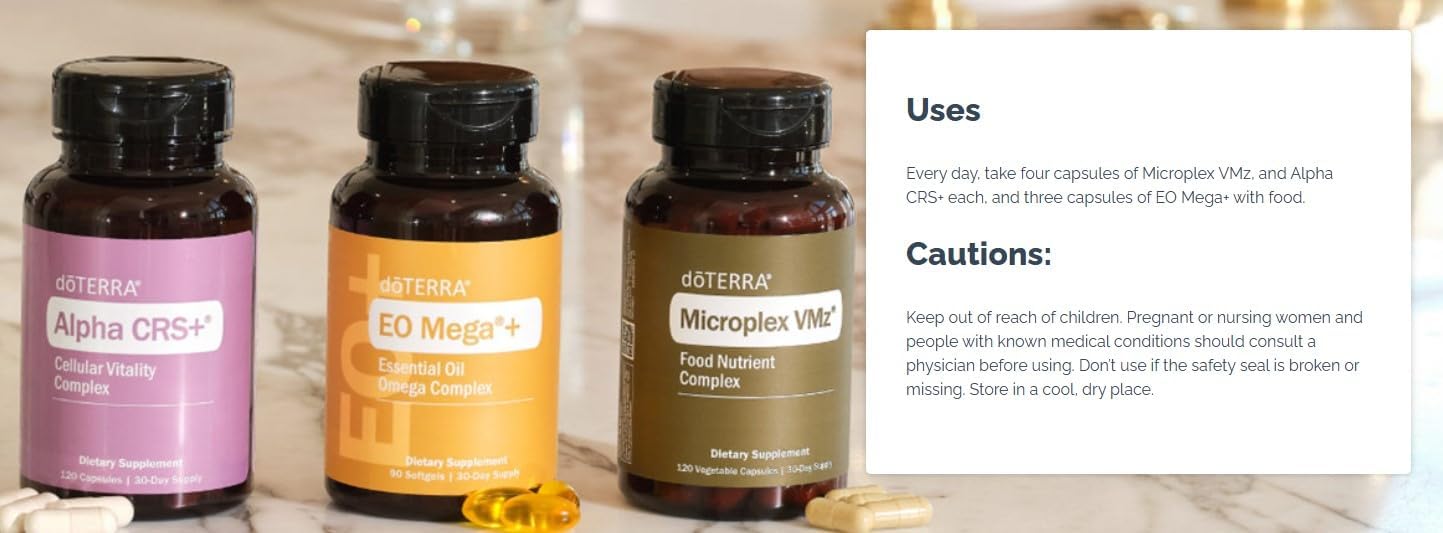 doTERRA Lifelong Vitality Pack - Alpha CRS+, xEO Mega y Microplex VMz