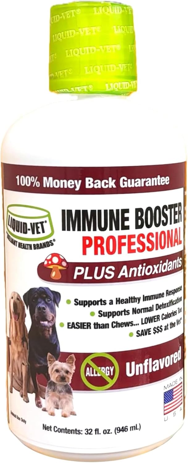 Immune Support for Dogs – Protección Antioxidante y Salud Intestinal – Con Inulina, Beta-Glucano, Omega-3 y Más