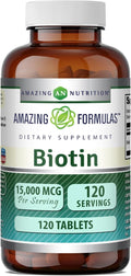 Amazing Formulas Biotina 15000 mcg - 120 Comprimidos