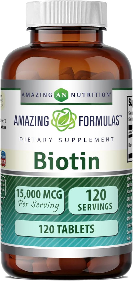 Amazing Formulas Biotina 15000 mcg - 120 Comprimidos