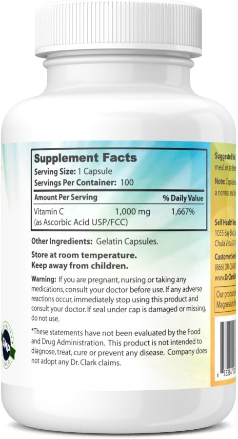 Vitamina C 1000 mg, 100 Cápsulas Blandas (100 Días)