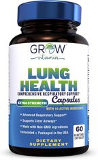 Grow Vitamin Lung Health - Suplemento Respiratorio con Vitamina C, 60 Cápsulas