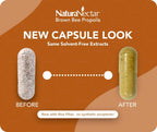 NaturaNectar - Brown Bee Propolis - 60 Capsules - NSF Certified - Gluten Free