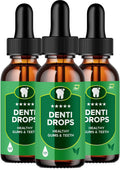 Denti Drops Pro - Gotas para Dientes y Encías - Suplemento Líquido Natural (Pack de 3 - Suministro para 3 Meses)