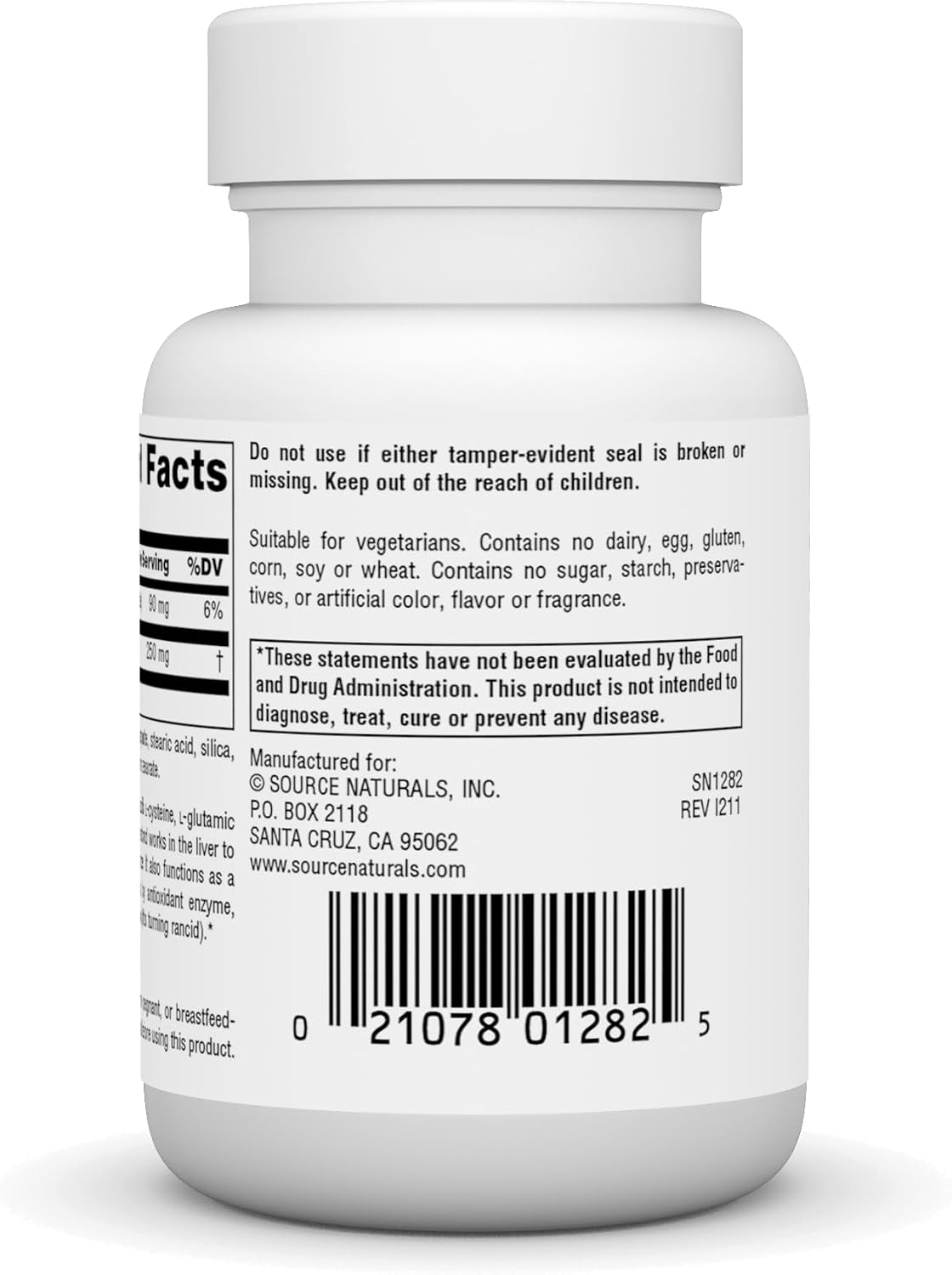 Source Naturals Glutathione 250 mg - 30 Comprimidos
