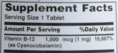 Nature's Bounty Vitamina B-12 1000 mcg Comprimidos, 100 Unidades – Image 5