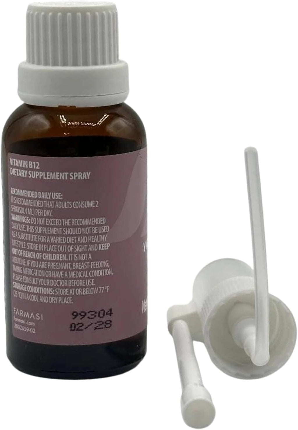 FARMASi Nutriplus Vitamina B12 Spray Sabor Fresa, Vegano, 20 ml