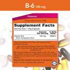 NOW Foods Vitamina B-6 100mg, 250 Cápsulas (Pack de 2)