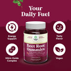 Gominolas de Remolacha Flow Boosting con Granada, Uva y Vitamina B12 - 60 Gominolas Veganas