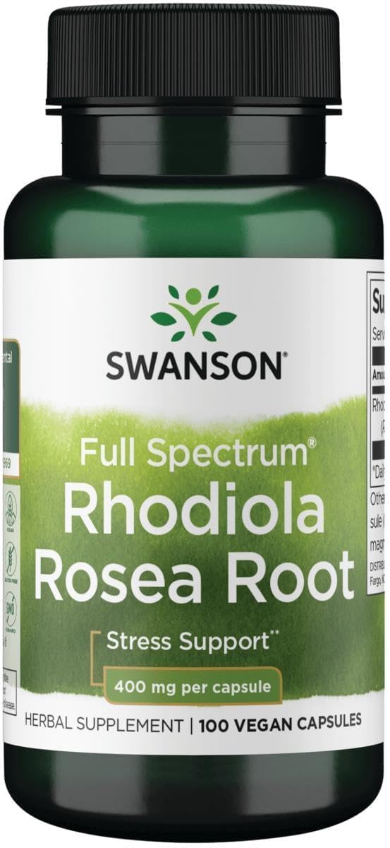 Swanson Rhodiola Rosea Root - 4 mg, 100 Cápsulas