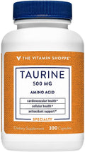 Taurina 500 mg con Vitamina B6 - Complemento Alimenticio de Aminoácido - 300 Cápsulas