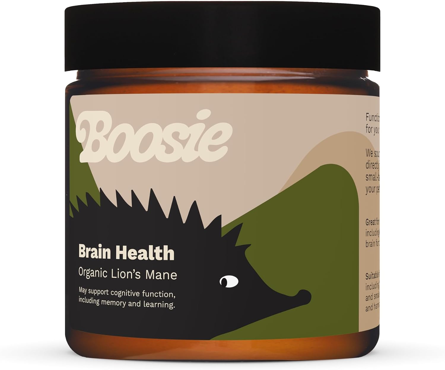 Boosie Polvo Adaptógeno Orgánico para Perros y Gatos - Melena de León - Apoya la Salud Cerebral y el Sistema Inmunológico - 100% Natural Sin Aditivos
