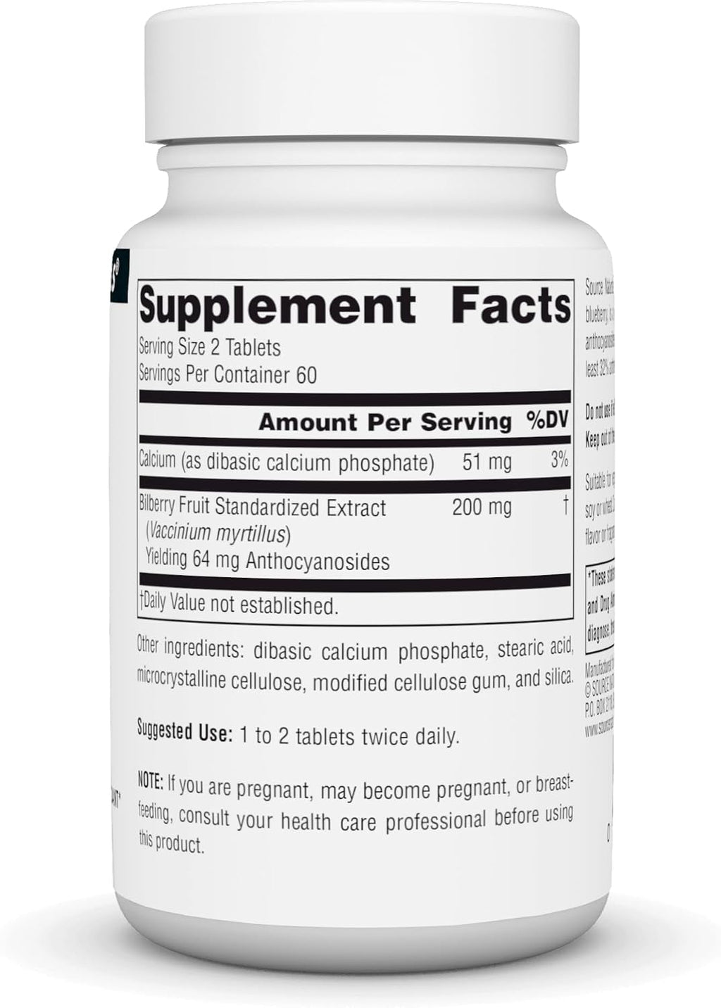 Source Naturals Extracto de Arándano Estandarizado - 100 mg, 120 Comprimidos