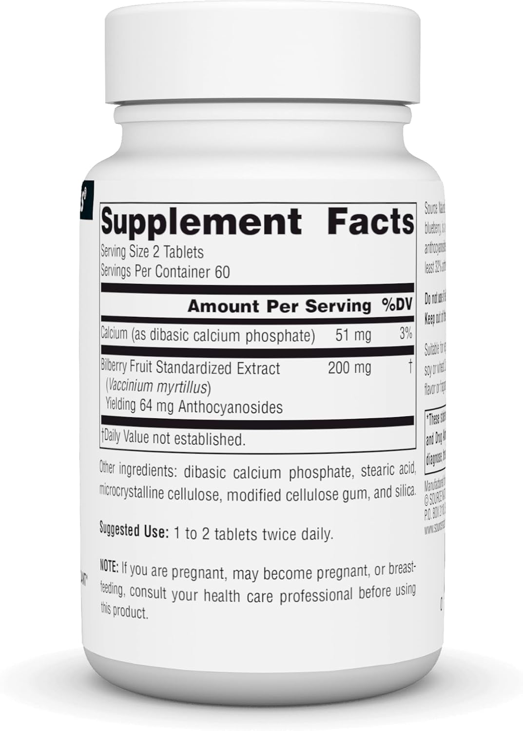Source Naturals Extracto de Arándano Estandarizado - 100 mg, 120 Comprimidos