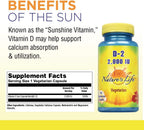 Nature's Life Vitamina D2 (Ergocalciferol) 2000 UI, 90 Cápsulas Vegetales