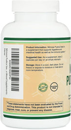 Cápsulas de Semilla de Mimosa Pudica (180 Cápsulas, 3 Meses) 1000mg, Apoyo Digestivo, de Double Wood