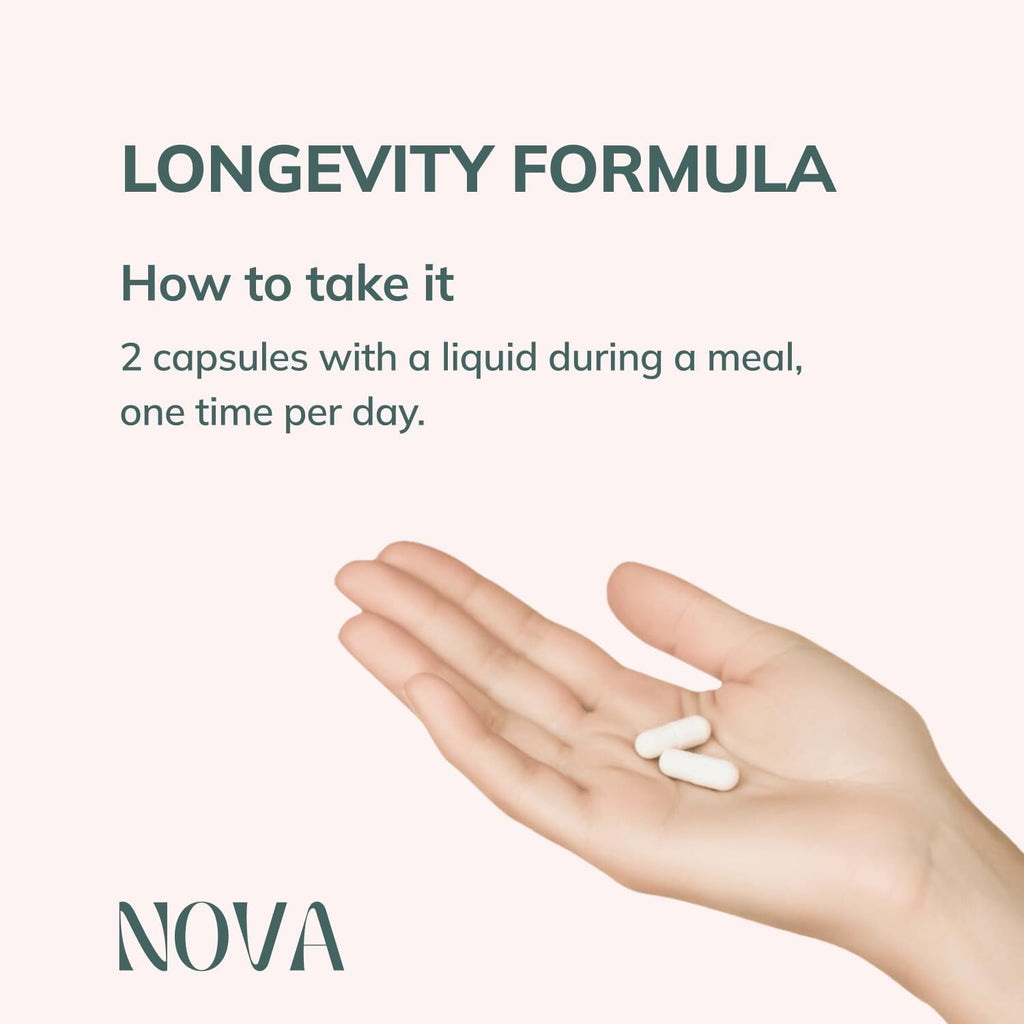 Nova Ultimate Cell Renewal - Suplemento de Espermidina con Germen de Trigo Orgánico, Zinc y Tiamina, 60 Cápsulas