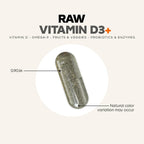 Codeage Raw Vitamin D3+ Alta Potencia 5000 IU - 60 Cápsulas