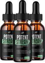 Potent Stream Drops - Suplemento Líquido para la Salud de la Próstata (Pack de 3 - 3 Meses de Suministro)