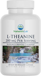 Nature's Lab L-Teanina, 200 mg - 60 Cápsulas