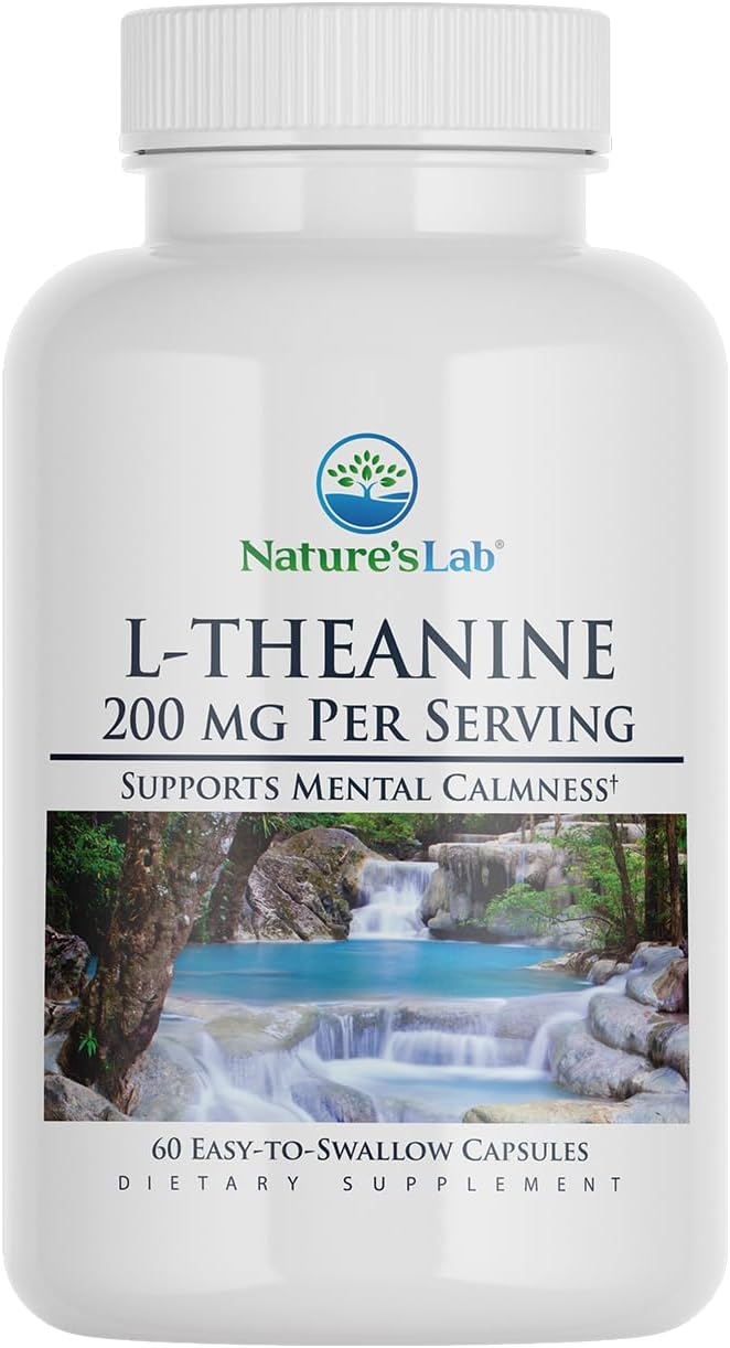 Nature's Lab L-Teanina, 200 mg - 60 Cápsulas