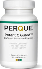 PERQUE Potent C Guard - Vitamina C Tamponada en Polvo Efervescente con Magnesio, Potasio y Zinc - 454 g