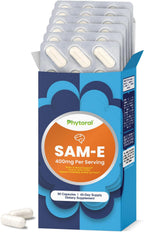 Phytoral SAM-e 400mg - Suplemento de S-adenosilmetionina con Vitamina B12, 90 Cápsulas