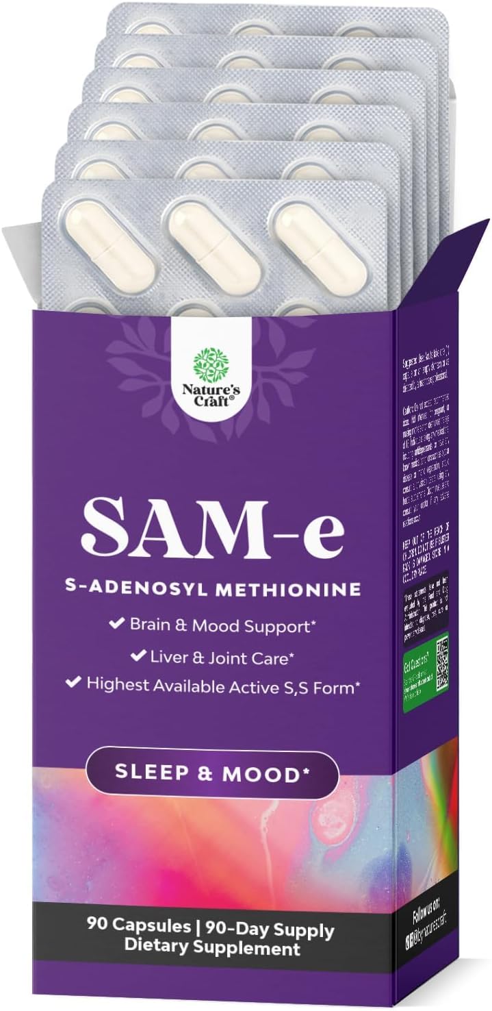 Pure SAM E Supplement 150mg, 90 Cápsulas - Natures Craft