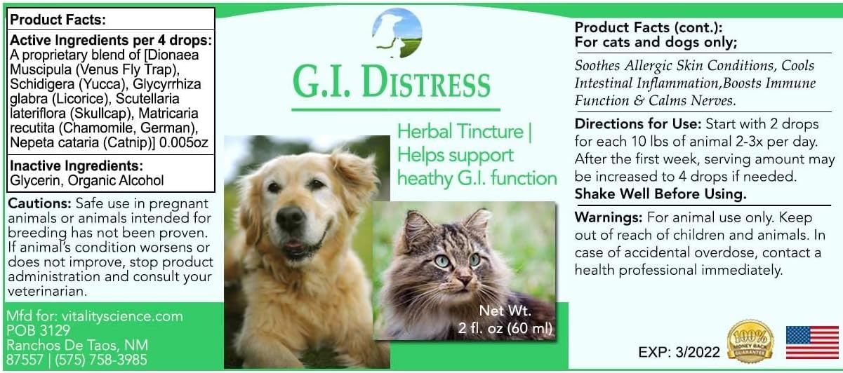 Vitality Science TRDV Protocol for Dogs | Probióticos para Diarrea y Soporte Digestivo | Tamaño Pequeño (Sabor a Carne)