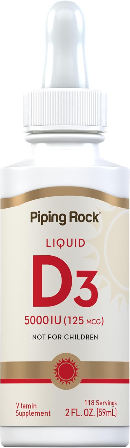 Piping Rock Vitamina D3 Líquida, 5000 UI