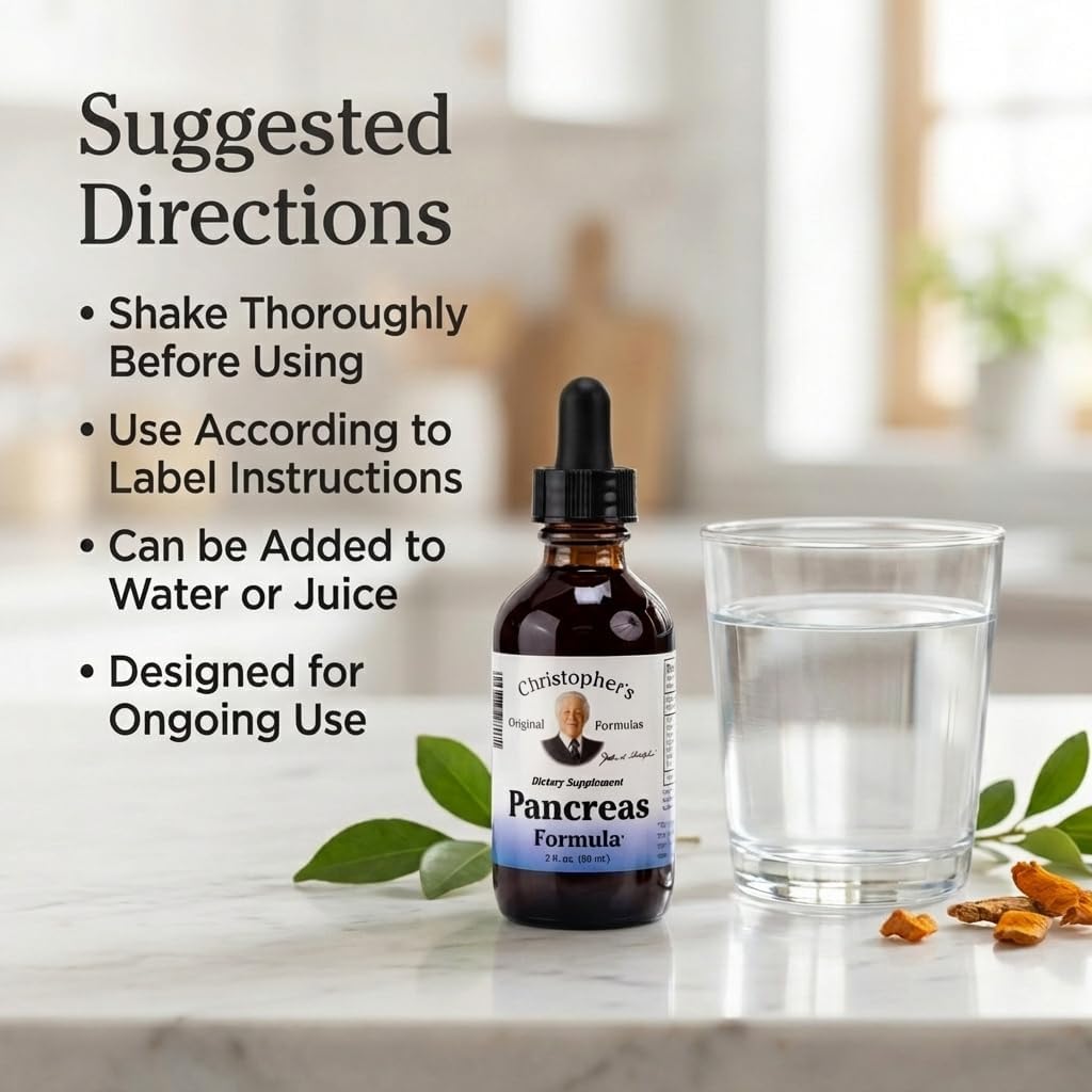 Christopher's Original Formulas - Fórmula Extracto de Páncreas, 59 ml