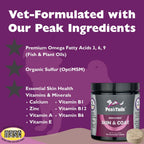 Kala Health PeakTails Suplemento para Piel y Pelaje para Perros – 90 Comprimidos Masticables