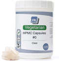 Cápsulas Vacías Tamaño 0 - HPMC Vegano - 1000 Unidades a Granel - Cápsulas Vegetales Rellenables