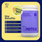 Pets 52 - Probióticos para Perros con Enzimas Digestivas - Apoya la Flora Intestinal, Refuerza el Sistema Inmunológico, Fórmula de Fuerza Veterinaria
