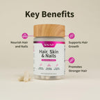 Snap Supplements Vitaminas para Cabello, Piel y Uñas con Biotina, Colágeno, Kelp y Bambú, 60 Cápsulas