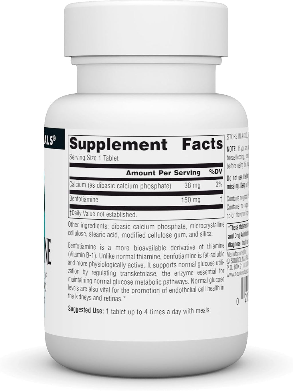 Source Naturals Benfotiamina 150 mg - 30 Comprimidos